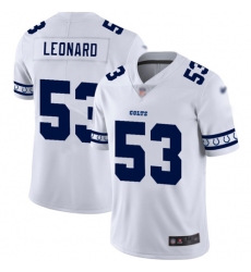 Colts 53 Darius Leonard White Men Stitched Football Limited Team Logo Fashion Jersey
