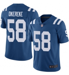 Colts 58 Bobby Okereke Royal Blue Team Color Men Stitched Football Vapor Untouchable Limited Jersey