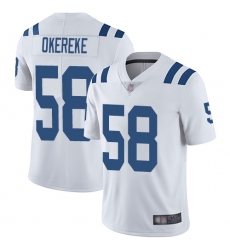 Colts 58 Bobby Okereke White Men Stitched Football Vapor Untouchable Limited Jersey