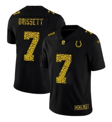 Indianapolis Colts 7 Jacoby Brissett Men Nike Leopard Print Fashion Vapor Limited NFL Jersey Black