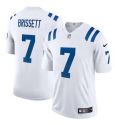 Indianapolis Colts 7 Jacoby Brissett Men Nike White 2020 Vapor Limited Jersey