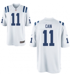 Men Colts #11 Deon Cain White Elite Jersey