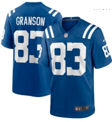 Men Indianapolis 83 Colts Indianapolis Colts Kylen Granson Blue Limited Jersey