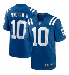 Men Indianapolis Colts 10 Gardner Minshew Blue Stitched Football Game Jersey
