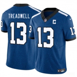 Men Indianapolis Colts 13 Laquon Treadwell Blue 2025 F U S E  Throwback Vapor Limited Stitched Football Jersey