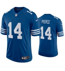 Men Indianapolis Colts 14 Alec Pierce New Blue Stitched Football Jersey