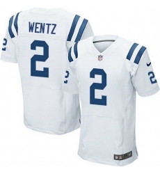 Men Indianapolis Colts 2 Carson Wentz White Men Stitched NFL New Elite Jersey