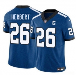 Men Indianapolis Colts 26 Khalil Herbert Blue 2025 F U S E  Throwback Vapor Limited Stitched Football Jersey