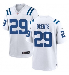 Men Indianapolis Colts 29 JuJu Brents White Stitched Football Game Jersey