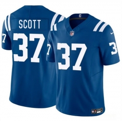 Men Indianapolis Colts 37 Daniel Scott Blue 2025 F U S E  Vapor Limited Stitched Football Jersey