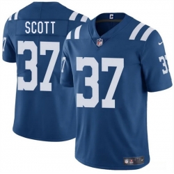 Men Indianapolis Colts 37 Daniel Scott Blue 2025 Vapor Limited Stitched Football Jersey