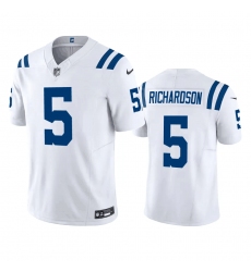 Men Indianapolis Colts 5 Anthony Richardson White 2023 F U S E Vapor Untouchable Stitched Football Jersey