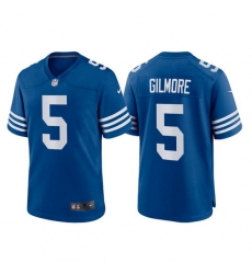Men Indianapolis Colts 5 Stephon Gilmore Blue Stitched Football Jersey