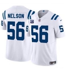 Men Indianapolis Colts 56 Quenton Nelson White 2024 F U S E  With 4 Star C Patch Vapor Limited Stitched Football Jersey