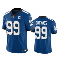 Men Indianapolis Colts 99 DeForest Buckner Royal 2023 F U S E Indiana Nights Limited Stitched Football Jersey