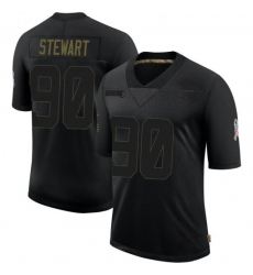 Men Indianapolis Colts Grover Stewart 90 Black 2020 Salute To Service NFL Limited Jersey