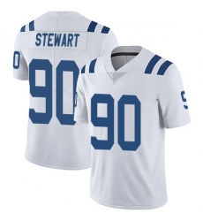 Men Indianapolis Colts Grover Stewart 90 White Vapor Sitched NFL Limited Jersey
