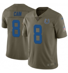 Men Nike Deon Cain Indianapolis Colts Limited Green 2017 Salute to Service Jersey