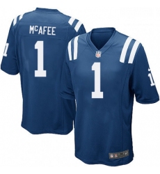 Men Nike Indianapolis Colts 1 Pat McAfee Game Royal Blue Team Color NFL Jersey