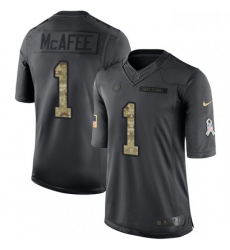 Men Nike Indianapolis Colts 1 Pat McAfee Limited Black 2016 Salute to Service NFL Jersey