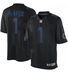 Men Nike Indianapolis Colts 1 Pat McAfee Limited Black Impact NFL Jersey