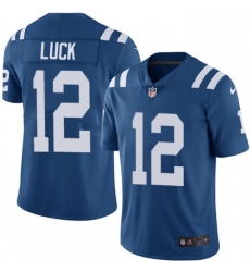 Men Nike Indianapolis Colts 12 Andrew Luck Royal Blue Team Color Vapor Untouchable Limited Player NFL Jersey