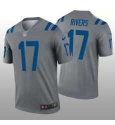 Men Nike Indianapolis Colts 17 Philip Rivers Nike Gray Inverted Legend Jersey