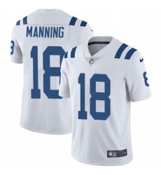 Men Nike Indianapolis Colts 18 Peyton Manning White Vapor Untouchable Limited Player NFL Jersey