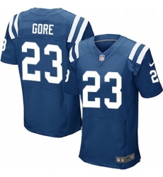 Men Nike Indianapolis Colts 23 Frank Gore Elite Royal Blue Team Color NFL Jersey