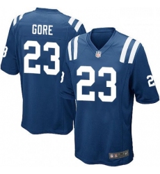 Men Nike Indianapolis Colts 23 Frank Gore Game Royal Blue Team Color NFL Jersey