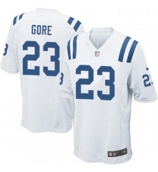 Men Nike Indianapolis Colts 23 Frank Gore Game White NFL Jersey