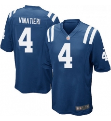 Men Nike Indianapolis Colts 4 Adam Vinatieri Game Royal Blue Team Color NFL Jersey