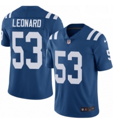 Men Nike Indianapolis Colts 53 Darius Leonard Royal Blue Team Color Vapor Untouchable Limited Player NFL Jersey