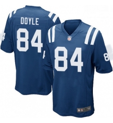 Men Nike Indianapolis Colts 84 Jack Doyle Game Royal Blue Team Color NFL Jersey
