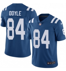 Men Nike Indianapolis Colts 84 Jack Doyle Royal Blue Team Color Vapor Untouchable Limited Player NFL Jersey
