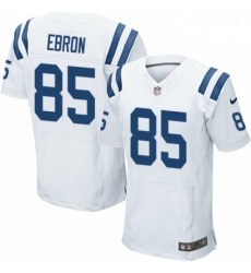 Men Nike Indianapolis Colts 85 Eric Ebron Elite White NFL Jersey