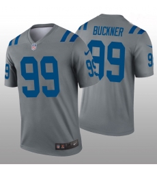 Men Nike Indianapolis Colts 99 Deforest Buckner Nike Gray Inverted Legend Jersey