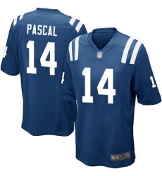 Men Zach Pascal Game Home Jersey 14 Football Indianapolis Colts Royal Blue