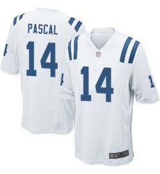 Men Zach Pascal Game Road Jersey 14 Football Indianapolis Colts White