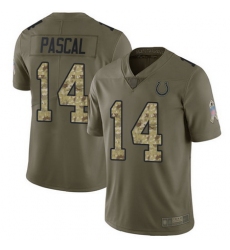 Men Zach Pascal Limited Jersey 14 Football Indianapolis Colts Olive Camo 2017 S