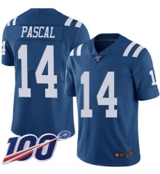 Men Zach Pascal Limited Jersey 14 Football Indianapolis Colts Royal Blue 100th 