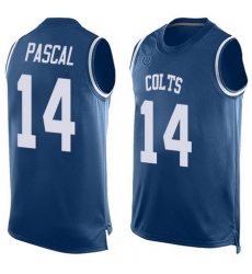 Men Zach Pascal Limited Jersey 14 Football Indianapolis Colts Royal Blue Player