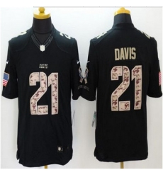 New Indianapolis Colts #21 Vontae Davis Black Men''s Stitched NFL Limited Salute to Service Jersey