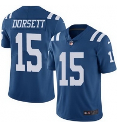 Nike Colts #15 Phillip Dorsett Royal Blue Mens Stitched NFL Limited Rush Jersey