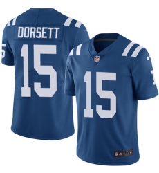 Nike Colts #15 Phillip Dorsett Royal Blue Team Color Mens Stitched NFL Vapor Untouchable Limited Jersey