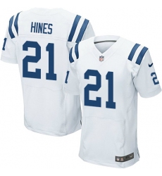 Nike Colts #21 Nyheim Hines White Mens Stitched NFL Elite Jersey