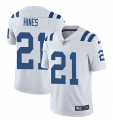 Nike Colts #21 Nyheim Hines White Mens Stitched NFL Vapor Untouchable Limited Jersey