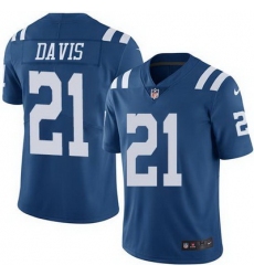 Nike Colts #21 Vontae Davis Royal Blue Mens Stitched NFL Limited Rush Jersey