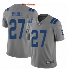 Nike Colts 27 Xavier Rhodes Gray Men Stitched NFL Limited Inverted Legend Jersey