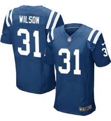 Nike Colts #31 Quincy Wilson Royal Blue Team Color Mens Stitched NFL Elite Jersey